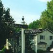 Woodgate and Brookwood street signs: Rochester, NY